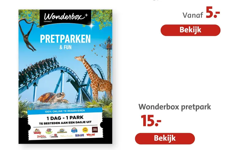 Aanbieding: Wonderbox pretpark