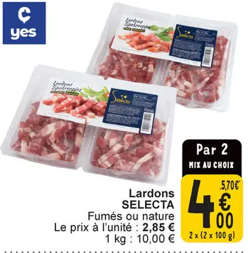 Offre: Lardons SELECTA