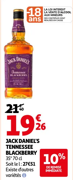 Promotie: Jack daniel's tennessee blackberry