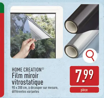 Offre: Film miroir vitrostatique