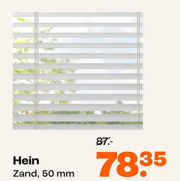 Aanbieding: Fenstr Houten Jaloezie Hein Zand 50mm