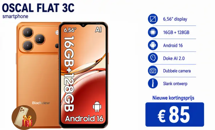 Promotie: Oscal Flat 3C smartphone