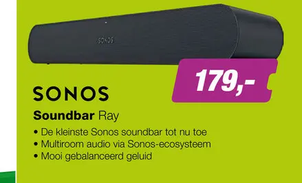 Aanbieding: Sonos Ray soundbar