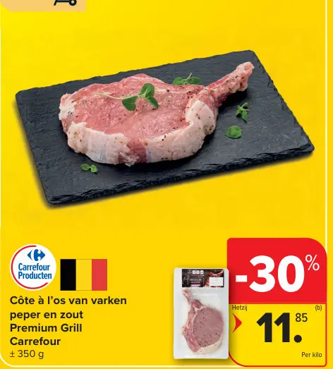 Promotie: Côte à l'os van varken peper en zout