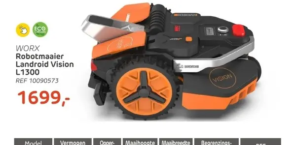 Promotie: Robotmaaier Landroid Vision L1300