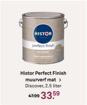 Aanbieding: Histor Perfect Finish muurverf mat