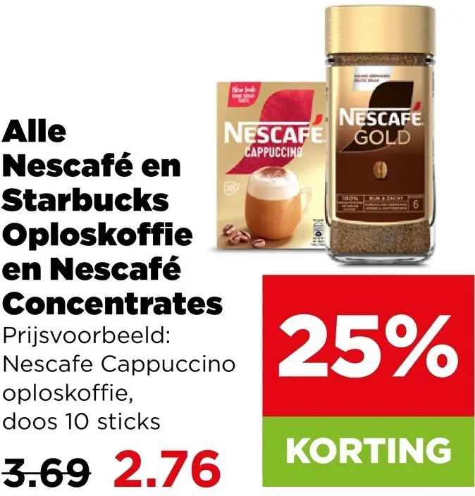 Aanbieding: Oploskoffie en concentrates
