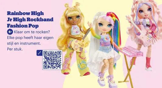 Promotie: Rainbow High Jr High Rockband Fashion Pop
