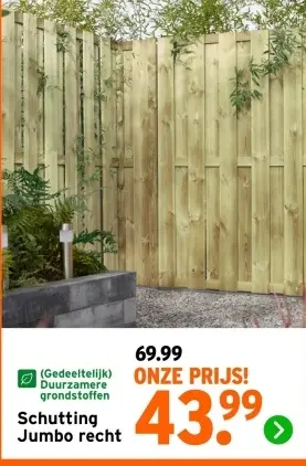 Aanbieding: Schutting Jumbo recht