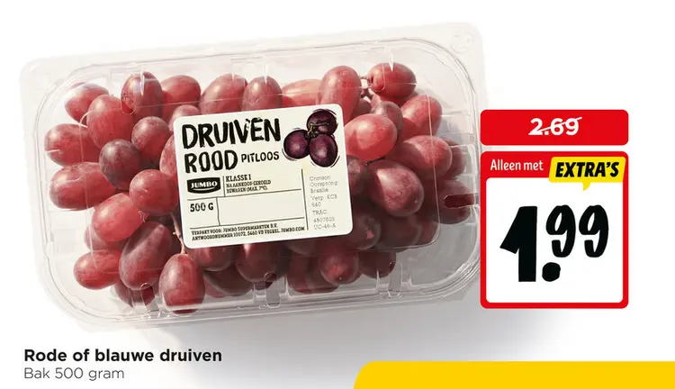 Aanbieding: Druiven rood pitloos