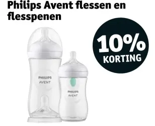 Promotie: Philips Avent flessen en flesspenen