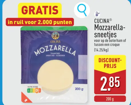 Promotie: Mozzarella-sneetjes