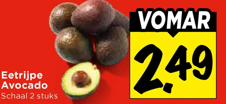 Eetrijpe avocado