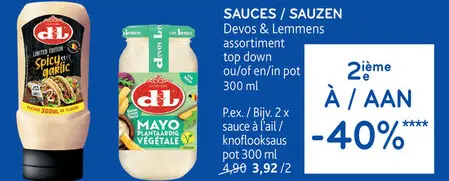 Offre: Sauces / sauzen