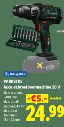 Aanbieding: Accu-schroefboormachine 20 V