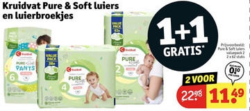 Aanbieding: Kruidvat Pure & Soft luiers en luierbroekjes