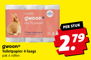 Aanbieding: gwoono Toiletpapier 4-laags