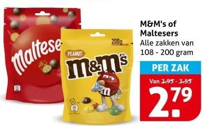 Aanbieding: M&M's or Maltesers
