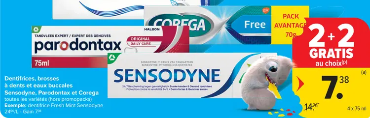 Offre: Dentifrices, brosses à dents et eaux buccales