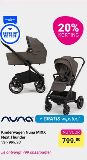 Aanbieding: Kinderwagen Nuna MIXX Next Thunder