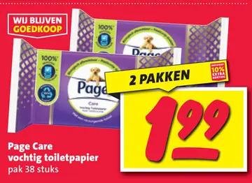 Aanbieding: Page Care vochtig toiletpapier