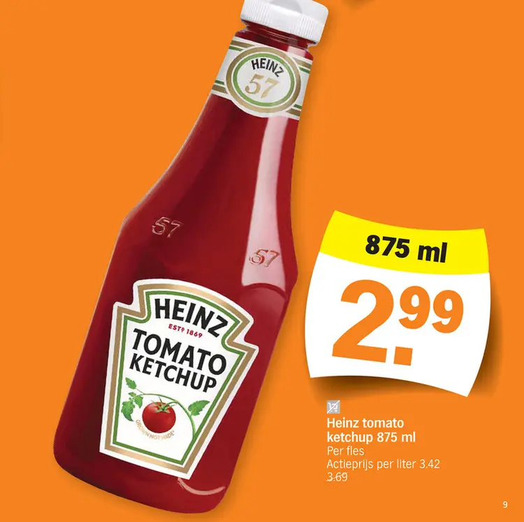 Aanbieding: Heinz tomato ketchup