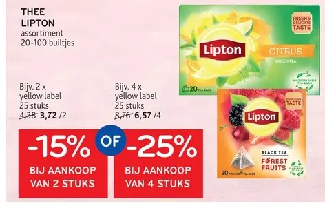 Promotie: THEE LIPTON assortiment