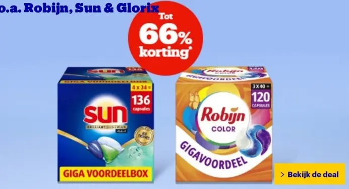 Aanbieding: Robijn, Sun & Glorix