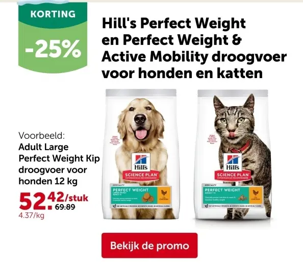 Promotie: Hill's Perfect Weight en Perfect Weight & Act