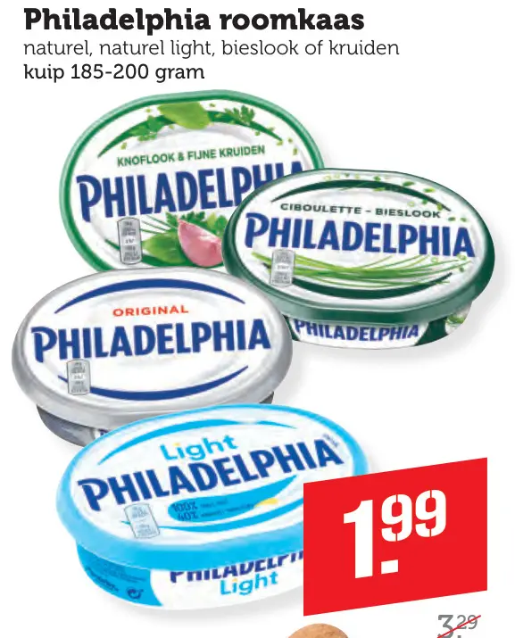 Aanbieding: Philadelphia roomkaas