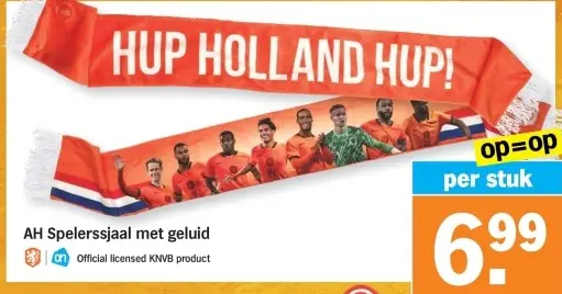 Aanbieding: Spelerssjaal met geluid