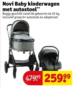 Aanbieding: Kinderwagen met autostoel