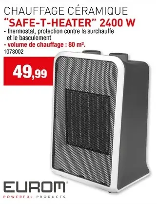 Offre: Chauffage céramique "safe-t-heater" 2400 w