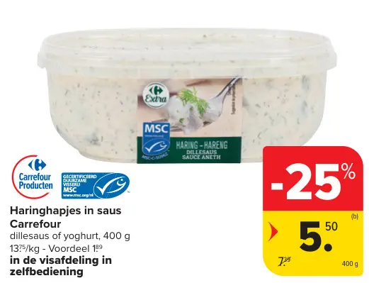 Promotie: Haringhapjes in saus
