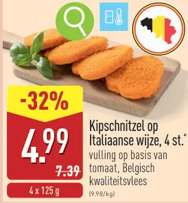 Aanbieding: Kipschnitzel op Italiaanse wijze