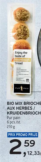 Offre: Bio mix brioches aux herbes 