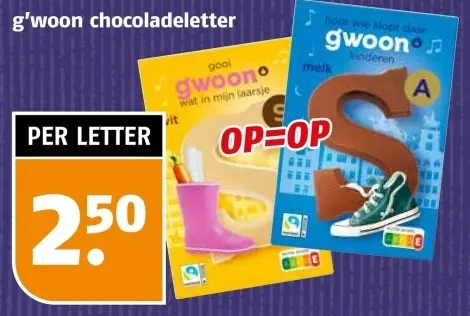 Aanbieding: chocoladeletter