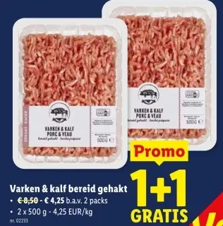 Promotie: Varken & kalf bereid gehakt