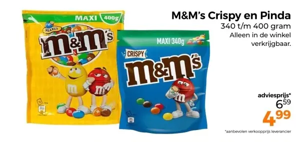 Aanbieding: M&M's Crispy en Pinda