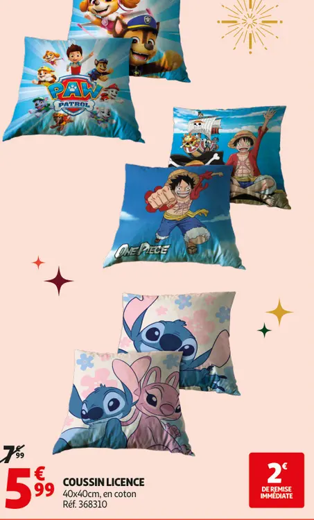 Offre: Coussin licence