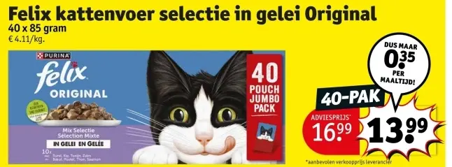 Promotie: Felix kattenvoer selectie in gelei Original