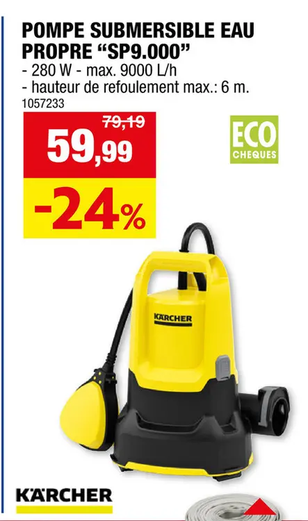 Offre: Pompe submersible eau propre "sp9.000"