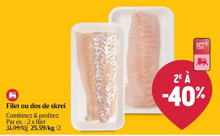 Offre: Filet ou dos de skrei