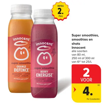 Aanbieding: Super smoothies, smoothies en shots