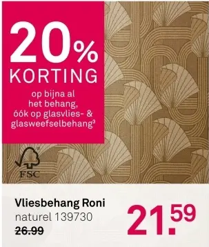 Aanbieding: Vliesbehang Roni