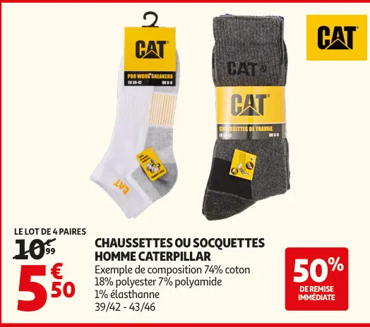Promotie: Chaussettes ou socquettes homme