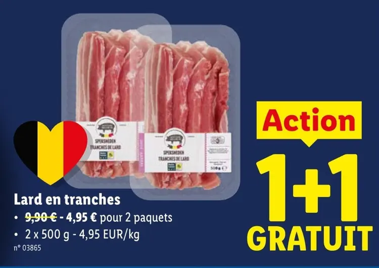 Offre: Lard en tranches