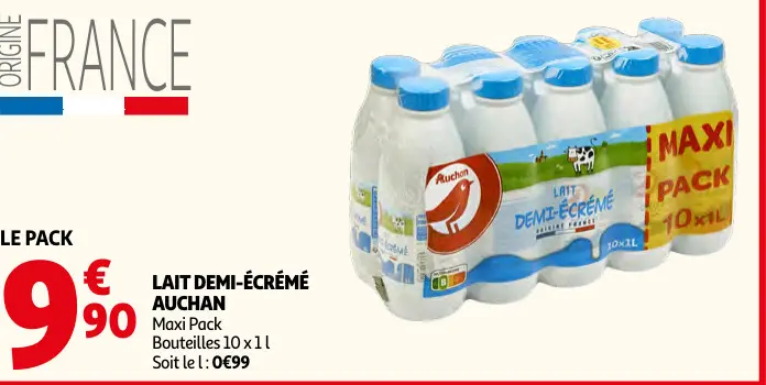 Promotie: Lait demi-écrémé