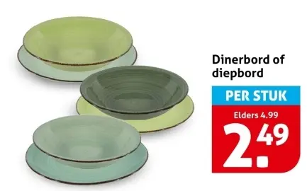 Dinerbord of diepbord