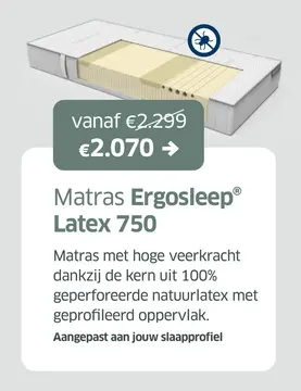 Aanbieding: Matras Ergosleep Latex 750